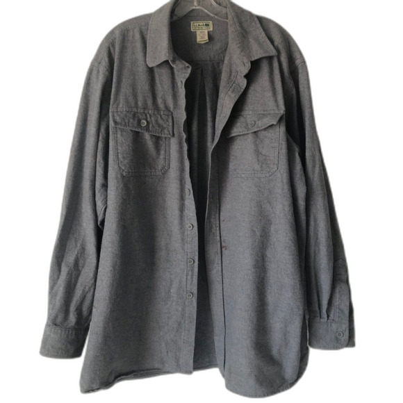 L.L.Bean Men's Chamois Shirt Shacket size XL-Tall - Picture 2 of 9